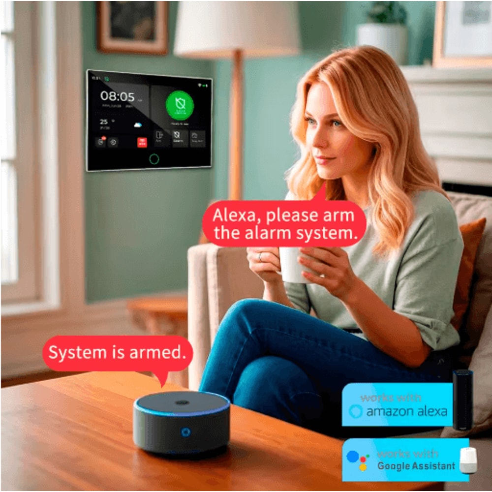 KERUI 4G WiFi Smart Home Alarm System 7 IPS Touchscreen Security Hub 10