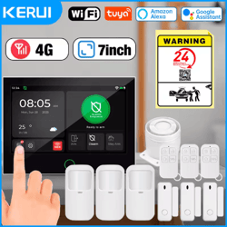 kerui 4g + wifi smart home alarm system – 7 ips touchscreen security hub