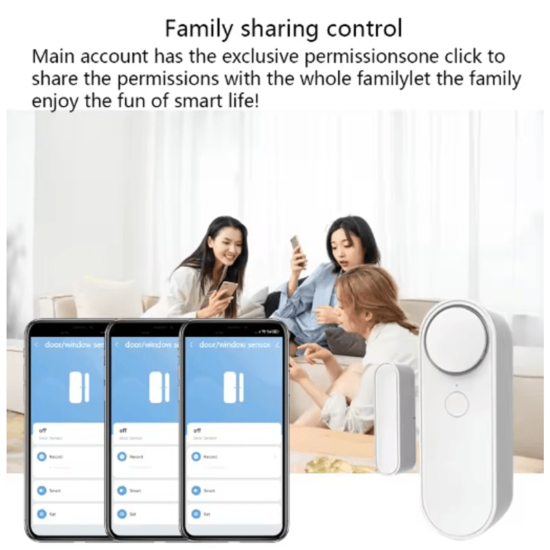 Tuya WiFi Door Window Sensor OpenClosed Security Detector With 90dB Siren 9