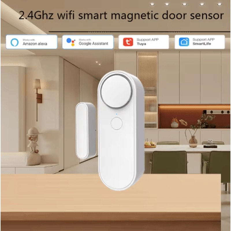 Tuya WiFi Door Window Sensor OpenClosed Security Detector With 90dB Siren 8