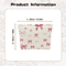 LargeCapacity Corduroy Cosmetic Bag Bow Print Makeup Toiletry Organizer 2