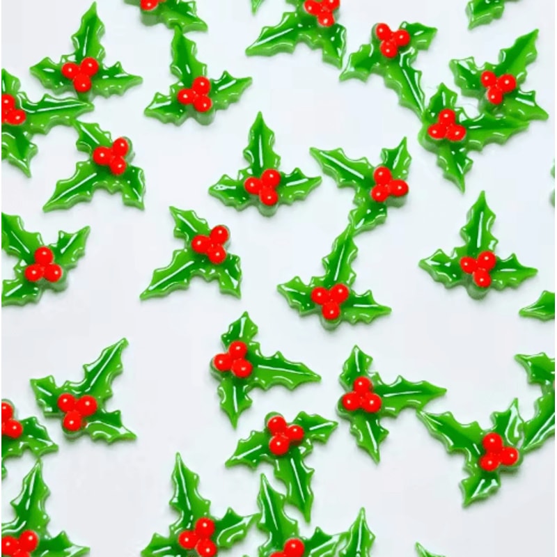 Christmas Leaf Nail Art Decorations Festive Glitter DIY Manicure Set 3060pcs 6