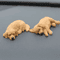 Golden Retriever Puppy Resin Car Ornaments Cute Dashboard Tabletop Decor 2pcs 4