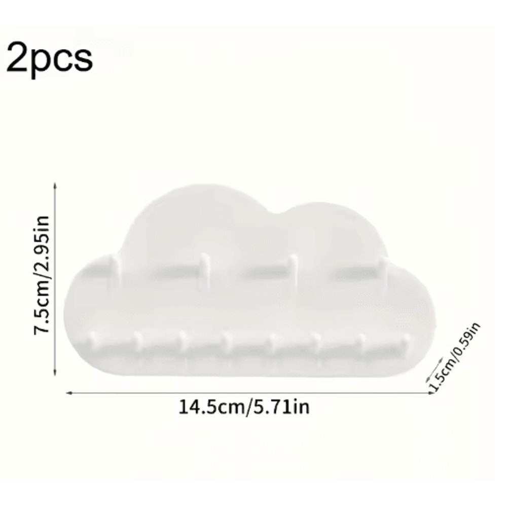 CloudShaped Jewelry Hook Organizer White Necklace Bracelet Storage 2pcs 1