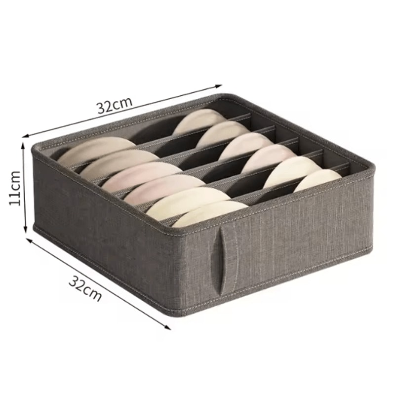 Underwear Drawer Organizer MultiCompartment Wardrobe Storage Box For Socks Lingerie 1