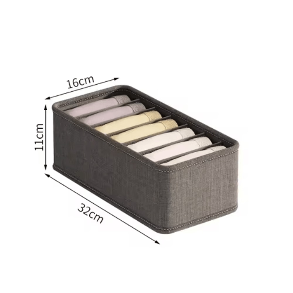 Underwear Drawer Organizer MultiCompartment Wardrobe Storage Box For Socks Lingerie 3