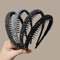 NonSlip Rhinestone Hair Hoop Shiny Toothed Elastic Headband For Women 6
