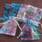 Organza Gift Bags With Drawstring Colorful Tree Print Jewelry Party Packaging 100pcs 8