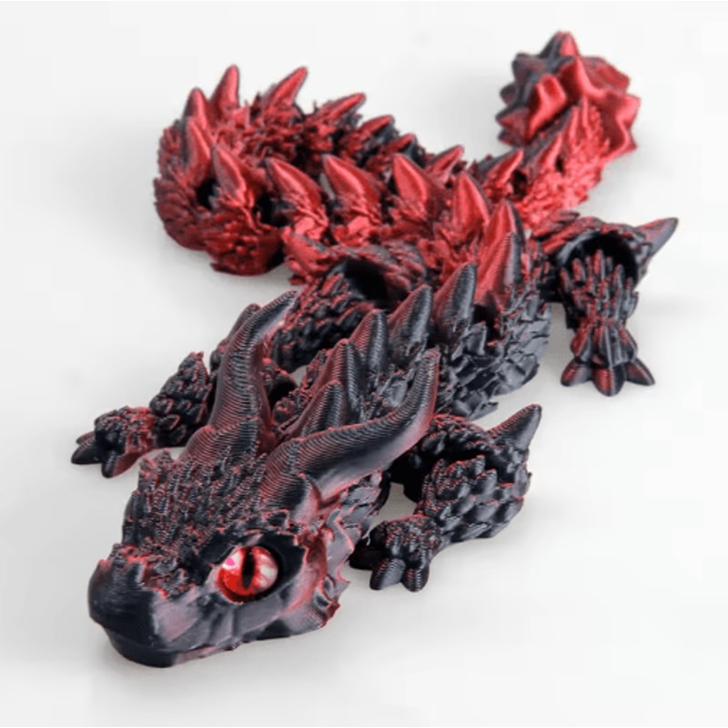 3D Printed Magic Dragon Fidget Toy Articulated Movable Joint Desk Ornament 3