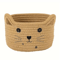 Cat Face Woven Cotton Storage Basket Cute Home Organizer For Toys Clothes Pet Supplies 1