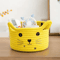 Cat Face Woven Cotton Storage Basket Cute Home Organizer For Toys Clothes Pet Supplies 3