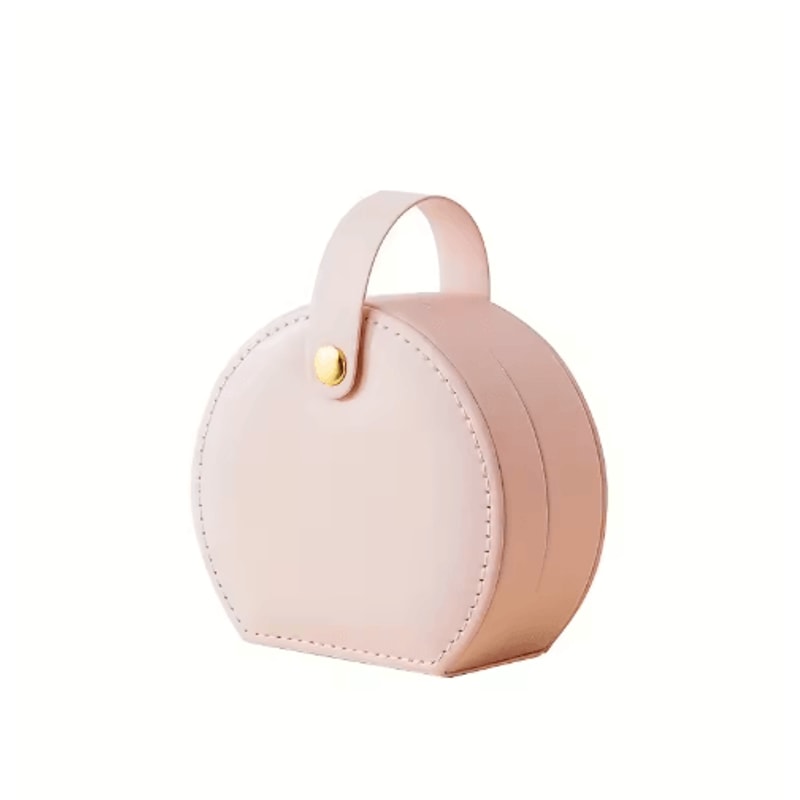 Semicircle Portable Jewelry Box Mini Travel Jewelry Case Organizer 1