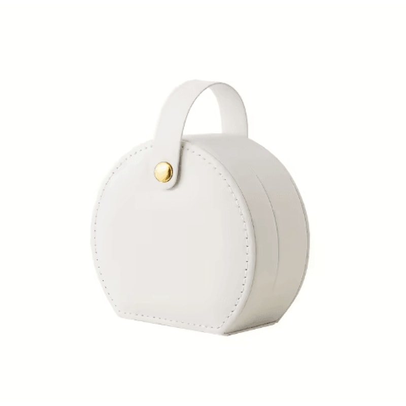 Semicircle Portable Jewelry Box Mini Travel Jewelry Case Organizer 2