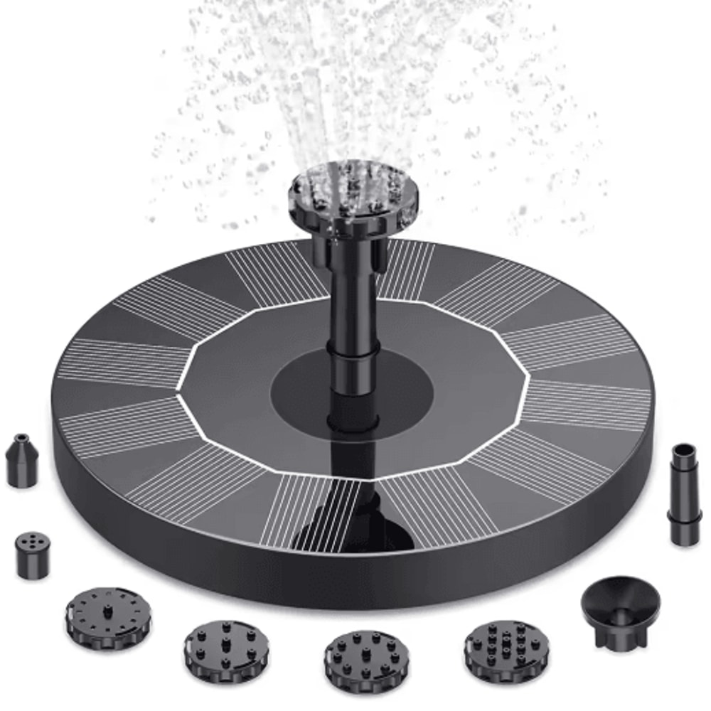 SolarPowered Floating Fountain Pump Decorative Water Feature 13cm 16cm 18cm 1