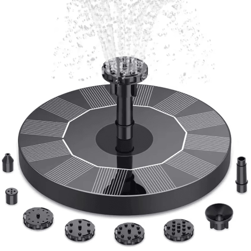 SolarPowered Floating Fountain Pump Decorative Water Feature 13cm 16cm 18cm 1