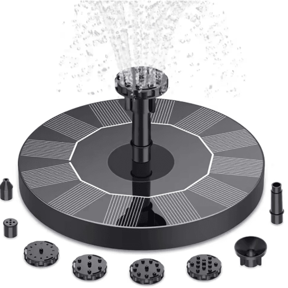 SolarPowered Floating Fountain Pump Decorative Water Feature 13cm 16cm 18cm 3