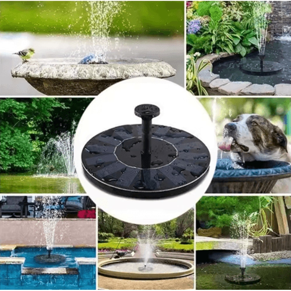 SolarPowered Floating Fountain Pump Decorative Water Feature 13cm 16cm 18cm 4