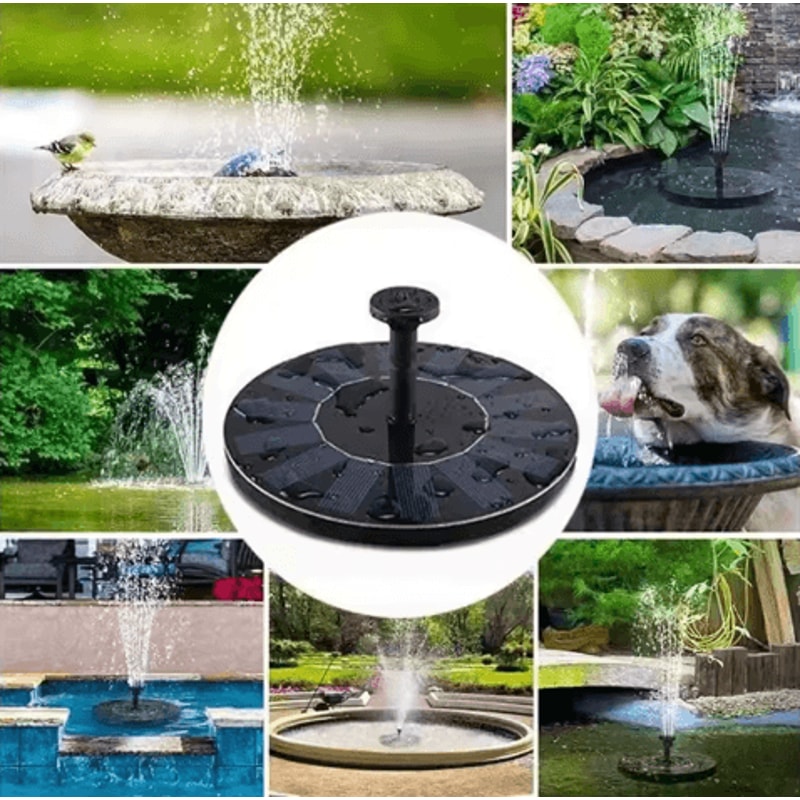 SolarPowered Floating Fountain Pump Decorative Water Feature 13cm 16cm 18cm 4
