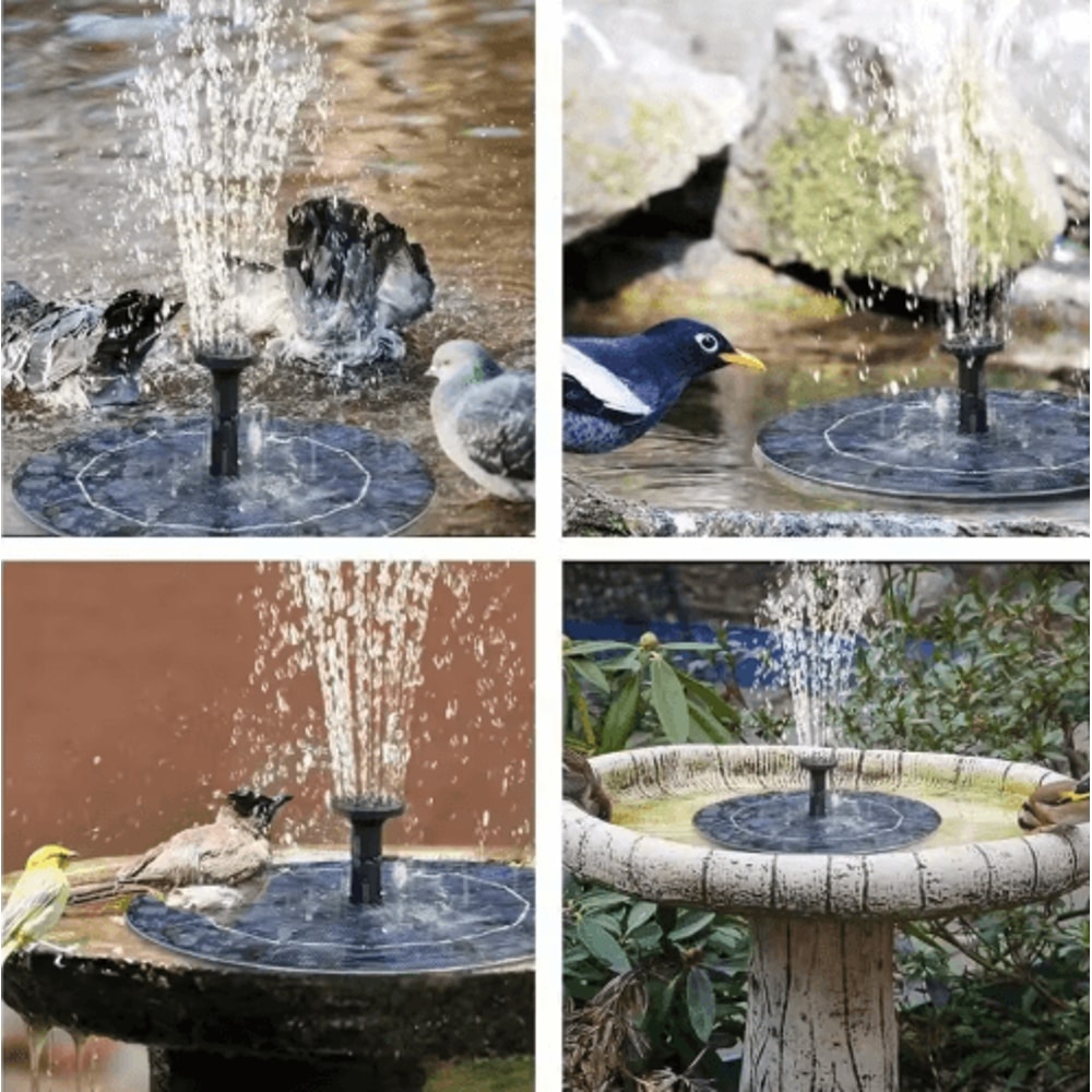 SolarPowered Floating Fountain Pump Decorative Water Feature 13cm 16cm 18cm 5
