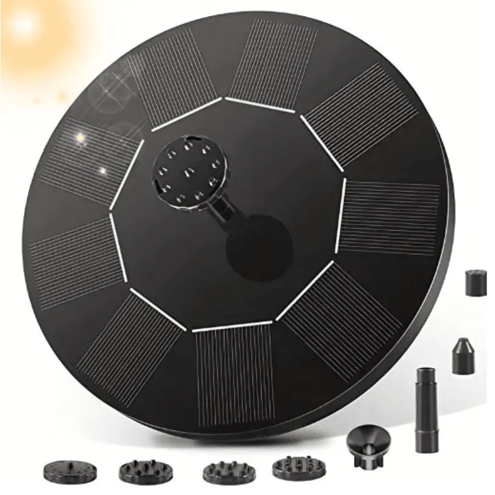 SolarPowered Floating Fountain Pump Decorative Water Feature 13cm 16cm 18cm 8