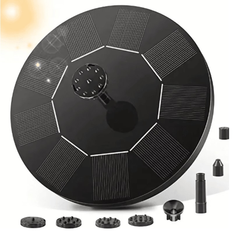 SolarPowered Floating Fountain Pump Decorative Water Feature 13cm 16cm 18cm 8