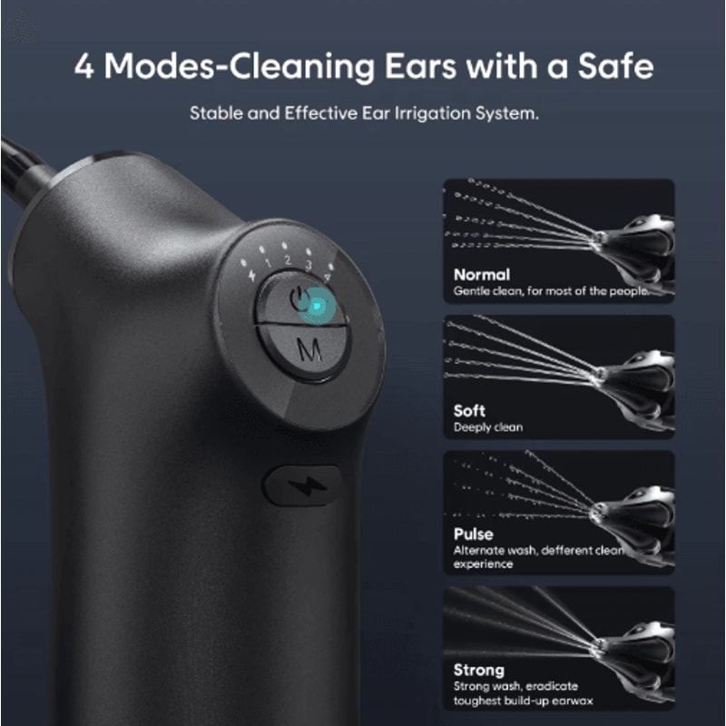 Electric Ear Cleaner Kit Water Irrigation Ear Wax Removal With 4 Pressure Modes 6