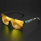 Colorful Square Sports Sunglasses OnePiece UV400 Lens With Patterned Temples 3