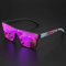 Colorful Square Sports Sunglasses OnePiece UV400 Lens With Patterned Temples 7