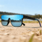 Colorful Square Sports Sunglasses OnePiece UV400 Lens With Patterned Temples 9