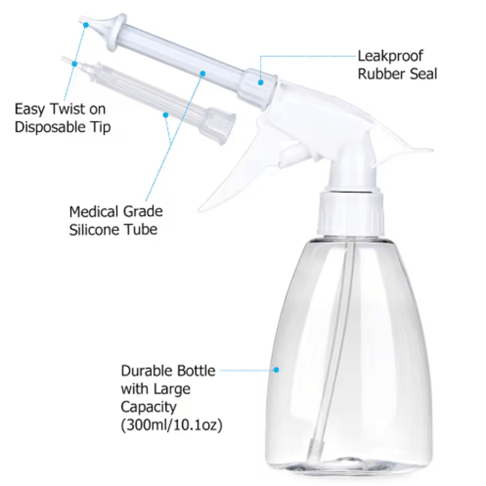 300ml Ear Cleaner Wax Removal Tool Portable Water Irrigation Flushing System 6