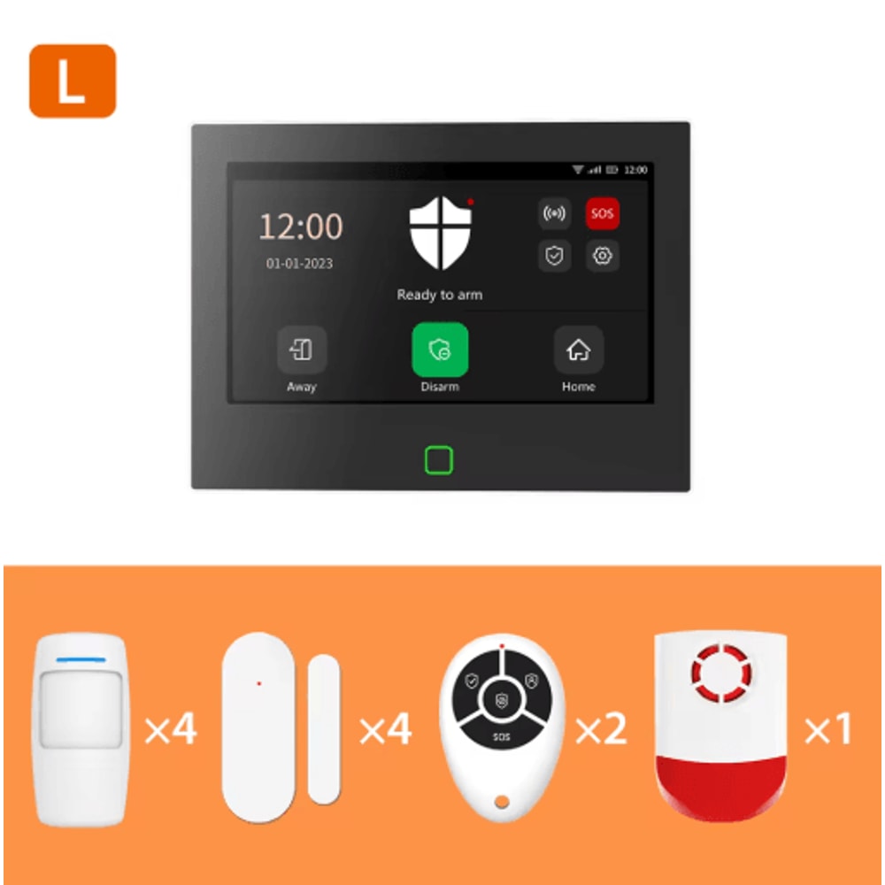 Staniot 7Inch Smart Home Alarm System WiFi 4G Wireless Security Kit With 115dB Siren 1