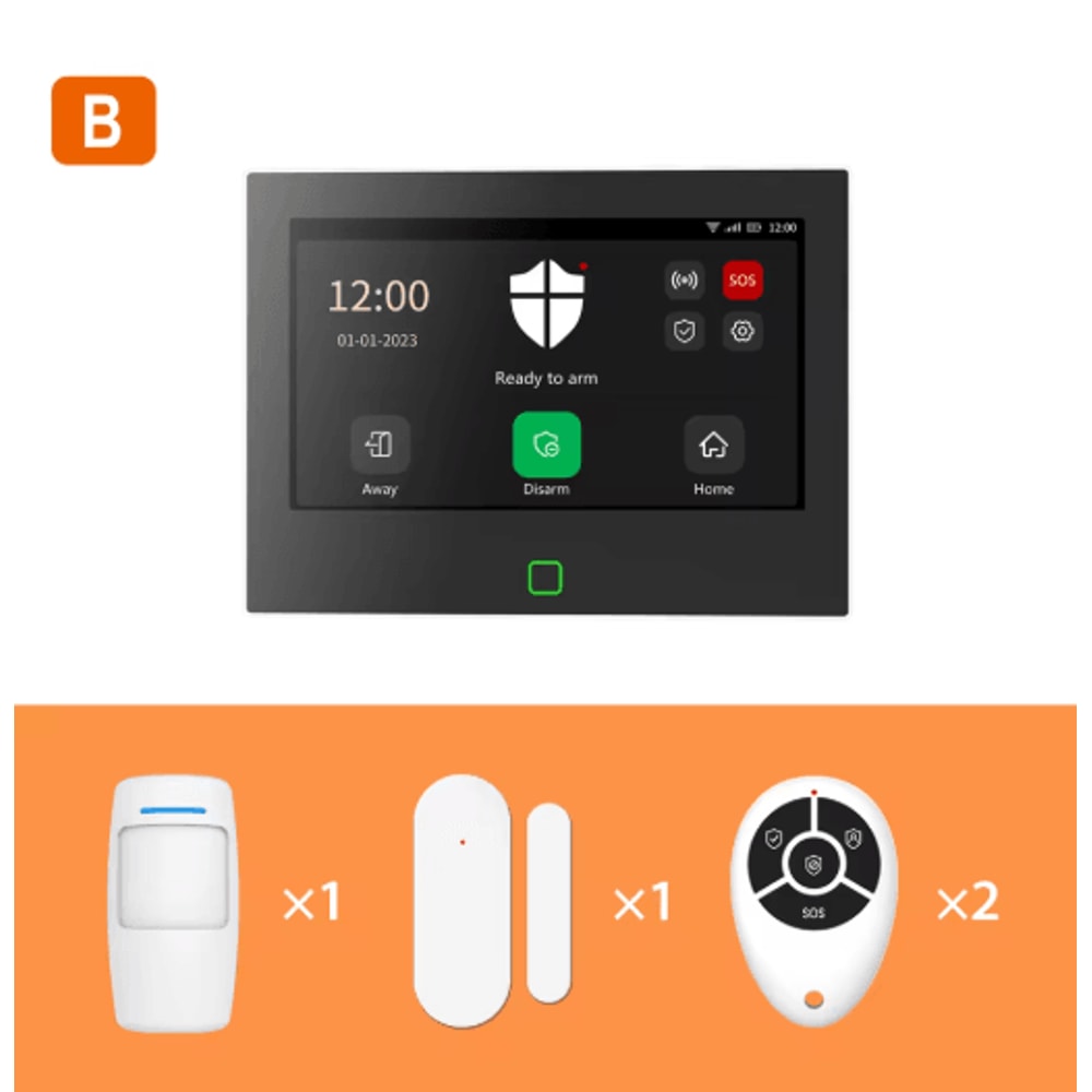 Staniot 7Inch Smart Home Alarm System WiFi 4G Wireless Security Kit With 115dB Siren 6