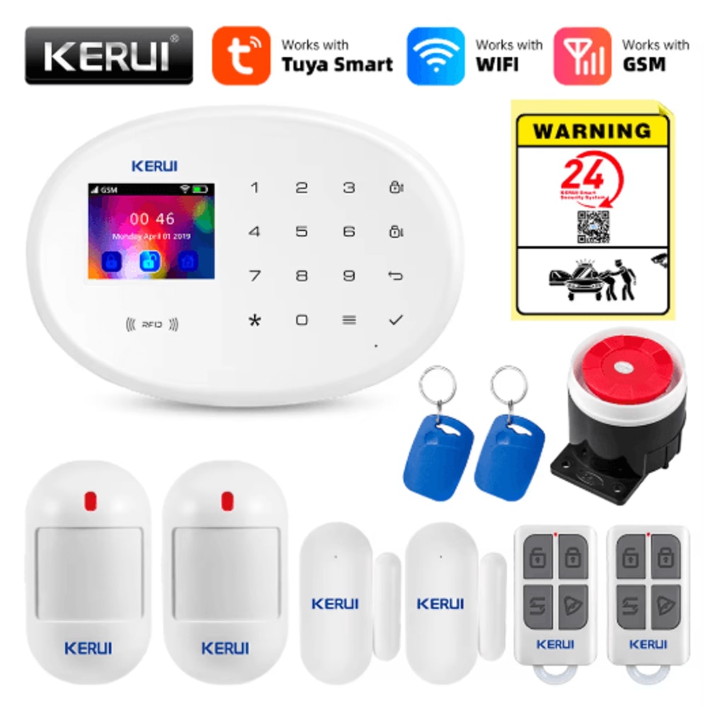 KERUI Smart Home Alarm System WiFi GSM 433MHz Wireless Security Kit 11