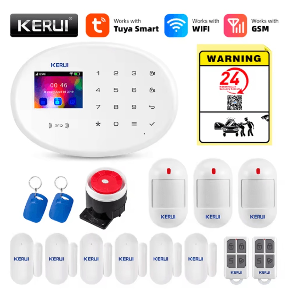 KERUI Smart Home Alarm System WiFi GSM 433MHz Wireless Security Kit 3
