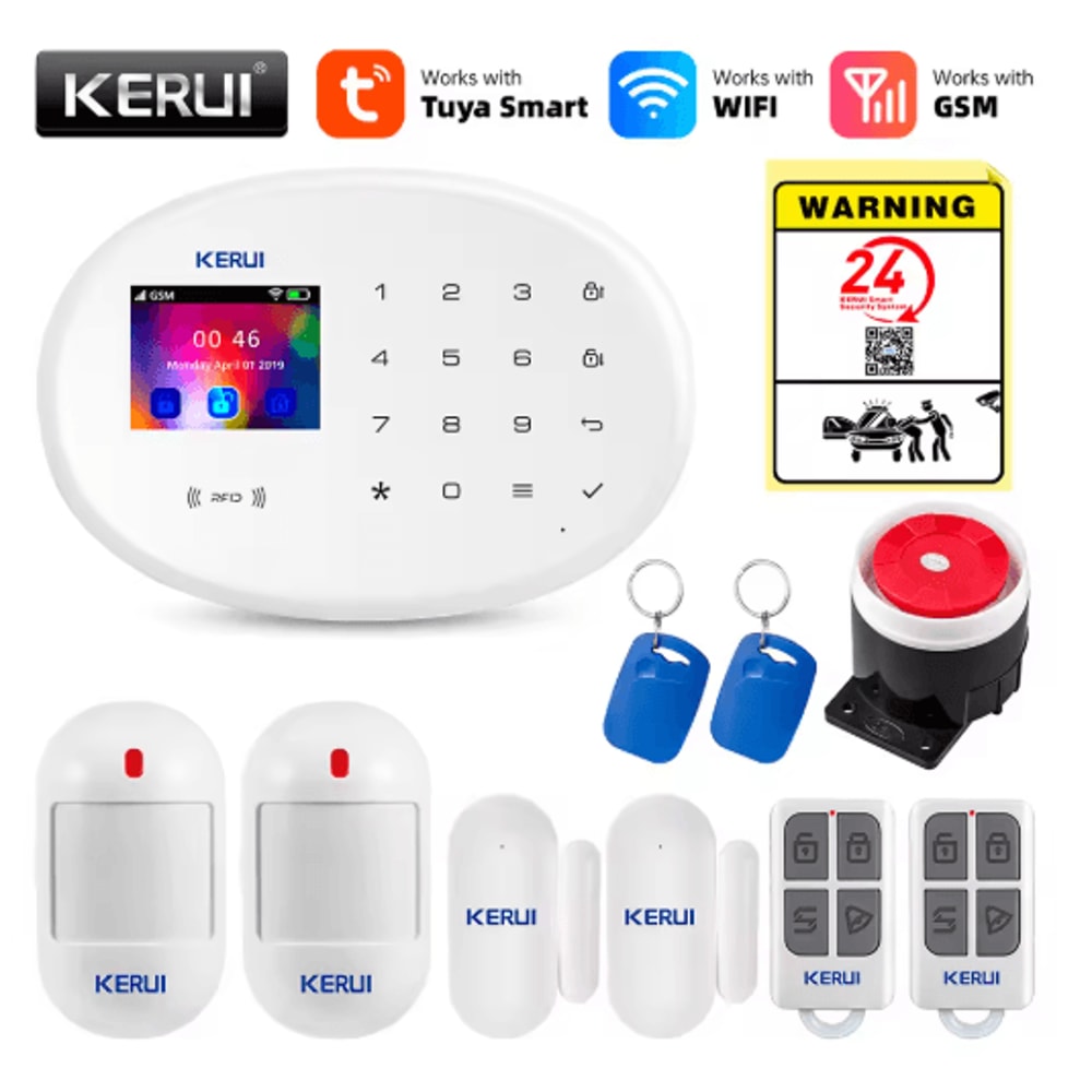 KERUI Smart Home Alarm System WiFi GSM 433MHz Wireless Security Kit 5