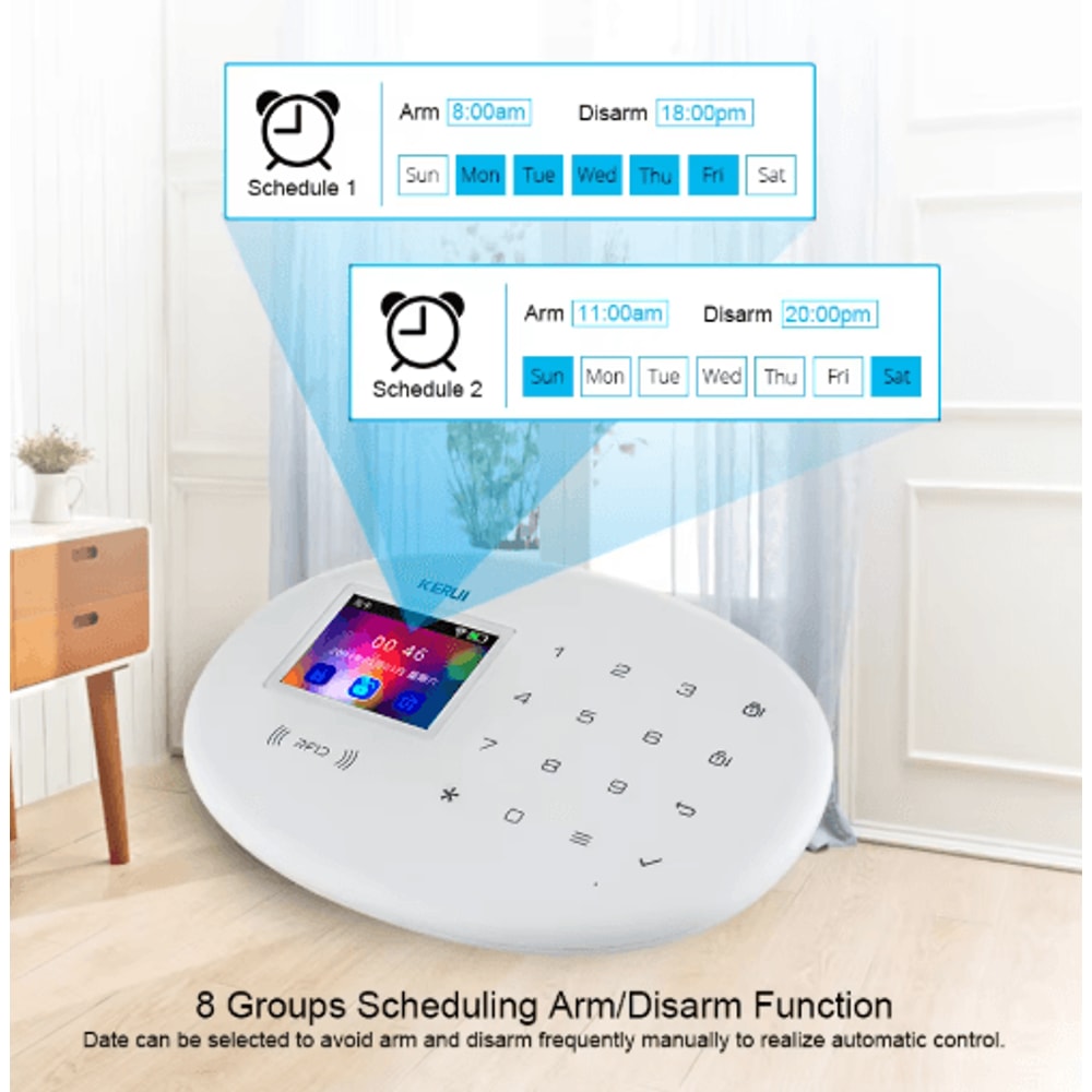 KERUI Smart Home Alarm System WiFi GSM 433MHz Wireless Security Kit 7