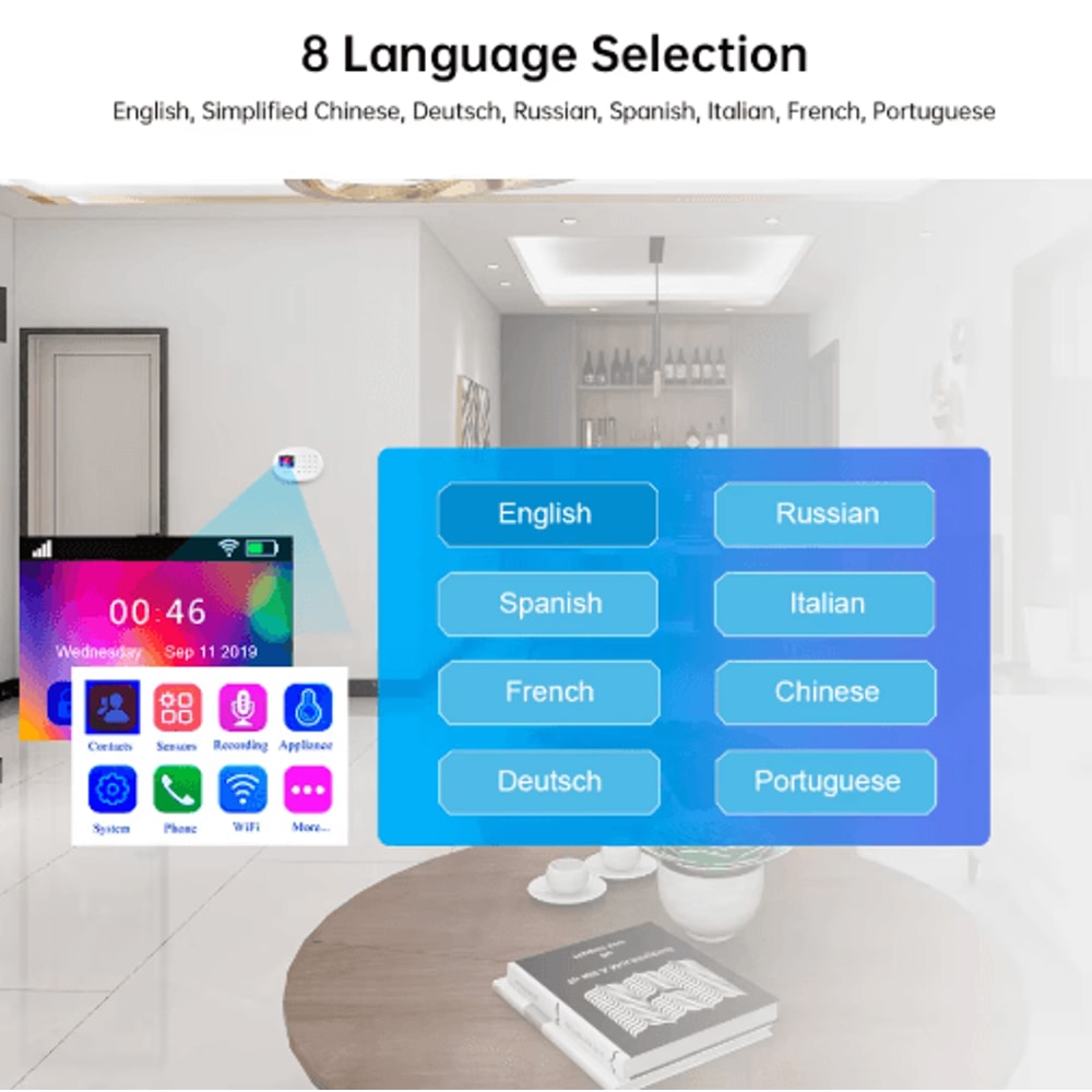 KERUI Smart Home Alarm System WiFi GSM 433MHz Wireless Security Kit 8