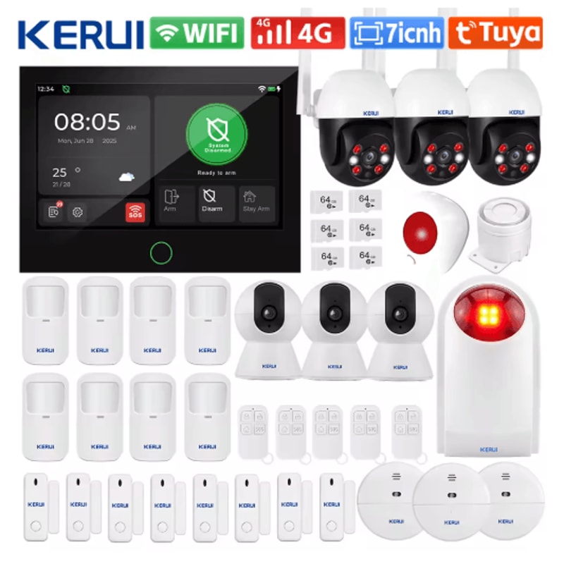 KERUI G70 Tuya Smart Home Alarm System WiFi 4G With 7 Touchscreen Panel 2