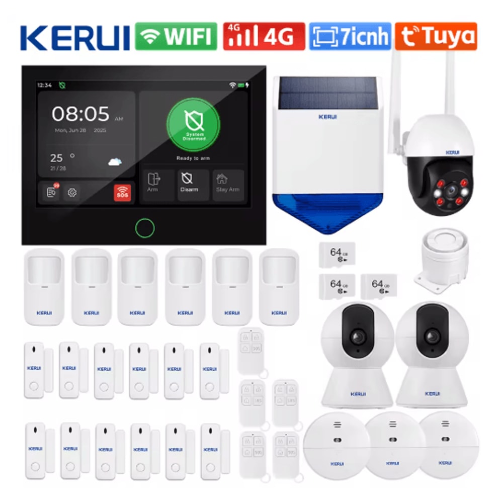 KERUI G70 Tuya Smart Home Alarm System WiFi 4G With 7 Touchscreen Panel 3