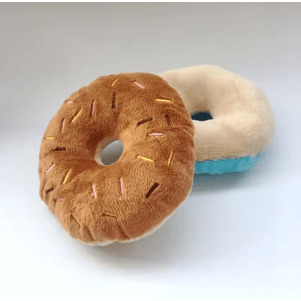 Squeaky Plush Donut Dog Toy Soft Chew Interactive Toy For Puppies And Small Dogs 6