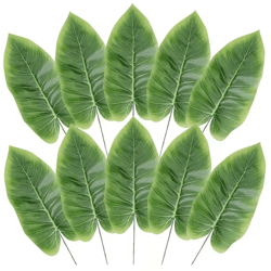 artificial banana leaf palm branches (20-pack) – realistic green foliage for home & event decor
