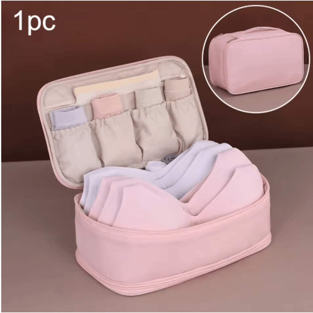 Travel Storage Organizer Bag DoubleLayer Underwear Socks Pantyhose Packing Pouch 2