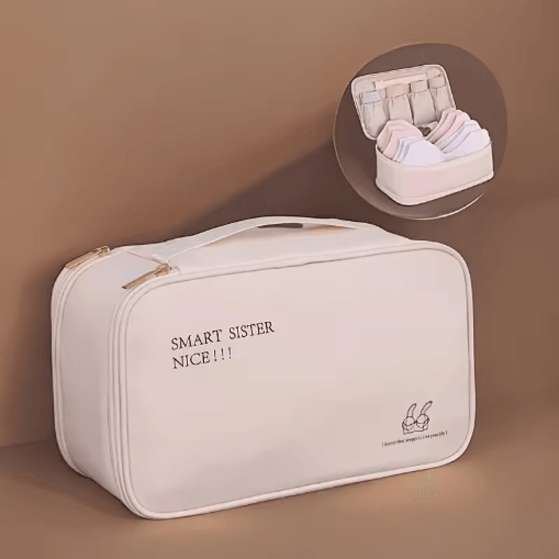 Travel Storage Organizer Bag DoubleLayer Underwear Socks Pantyhose Packing Pouch 4