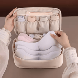 travel storage organizer bag – double-layer underwear, socks & pantyhose packing pouch