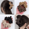 Vintage Flower Shark Hair Clip Frosted Grab Clip Hair Accessory For Women 4