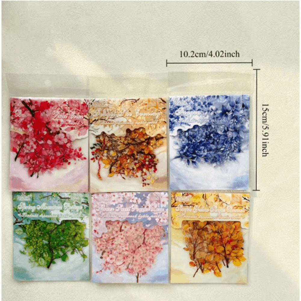 Retro Plant Flower PET Stickers 20Pack DIY Journal Scrapbooking Decoration Set 5