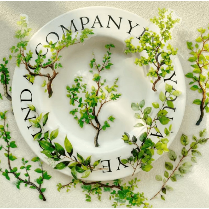 Retro Plant Flower PET Stickers 20Pack DIY Journal Scrapbooking Decoration Set 8