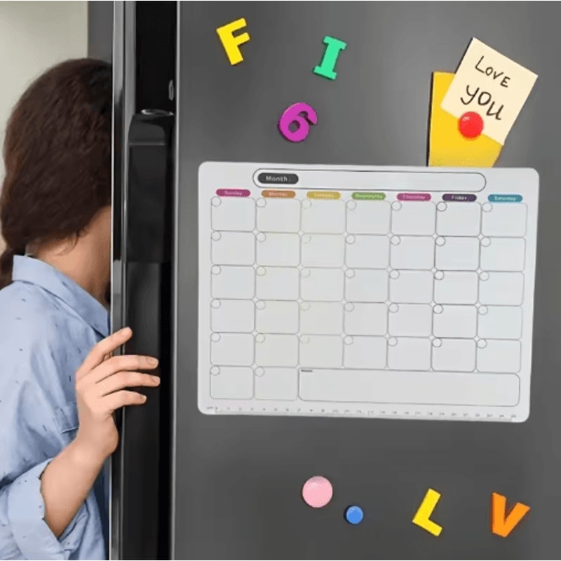 Magnetic Memo Message Board Reusable Erasable Refrigerator Note Pad Weekly Planner 6