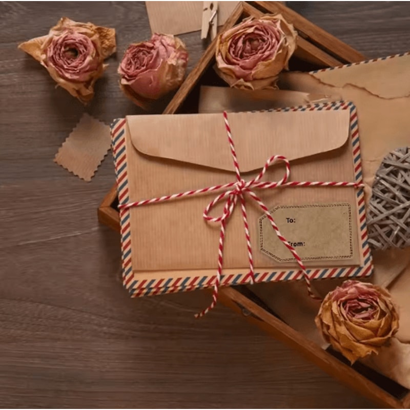 Kraft Paper Handmade Gift Tag Stickers 300Pack Decorative Packaging Party Labels 3