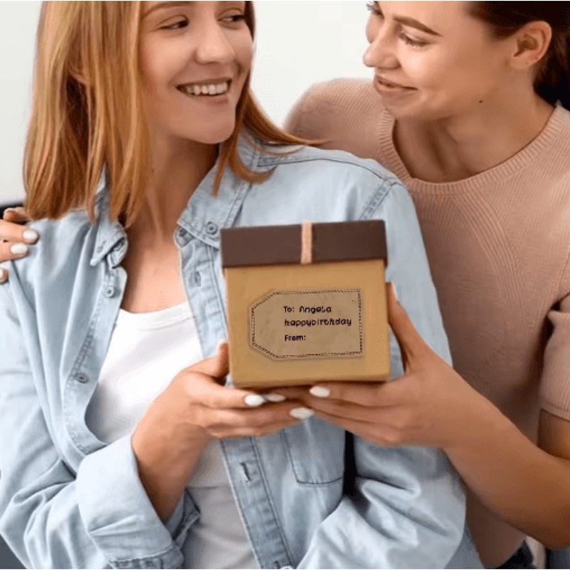 Kraft Paper Handmade Gift Tag Stickers 300Pack Decorative Packaging Party Labels 4